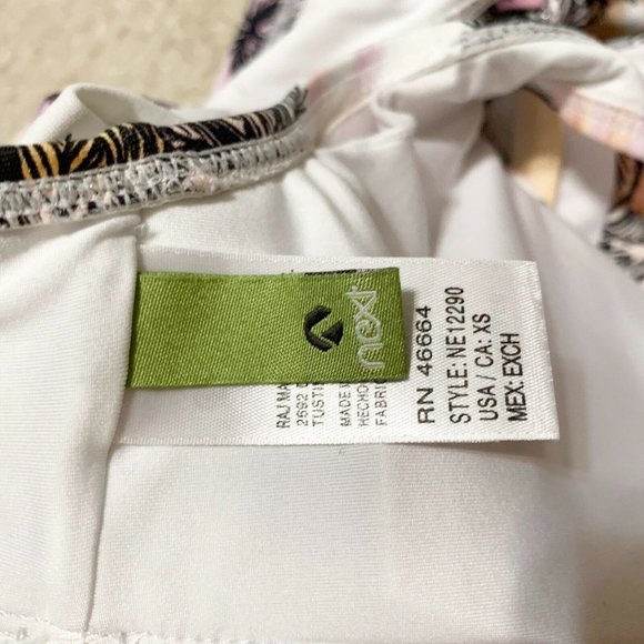 Next Women's Palm Tree Body Tankini Swim Top XS - Picture 3 of 3